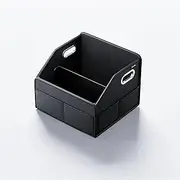 Car Trunk Organizer Storage Box PU Leather Vehicle Folding Collapsible Cargo Boot Organiser Box Auto Seat Back Box