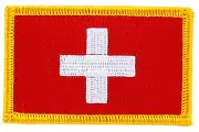 SWITZERLAND SWISS FLAG PATCHES COUNTRY PATCH BADGE IRON ON NEW EMBROIDERED