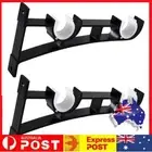 2 Pack Curtain Rod Hooks Wall Mount Bracket Aluminum Alloy Rod Support Hanger