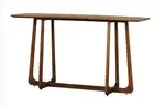 HALLI NATURAL BROWN SOLID ELM TIMBER CONSOLE TABLE HALL TABLE RUSTIC