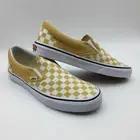 Vans Men's/Women's Shoes "Classic Slip-On" (Checkerboard) Ochre/True