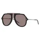 DOLCE & GABBANA DG6195 25257N Matte Black/Gunmetal/Purple Brown 45-10-145 Sun...