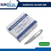 100 Pcs Scalpel Sterile Blades #60 Carbon Steel Individually Wrapped German Gr