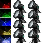Submersible 36 LED RGB Pond Spot Lights Underwater Pool Fountain IP68+IR Remote