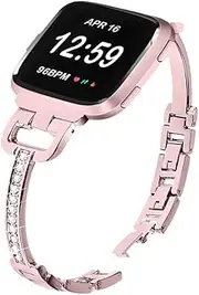 Angoily Zinc Alloy Diamond Straps Fashion Ladies Female Wristband Watch Strap for Smart Bracelet/Replacement Band