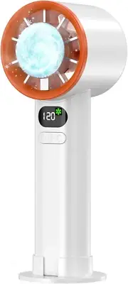 Portable Handheld Fan with Ice Cooling,Fast Cool to 30°F,120 Speed Adjustable wi