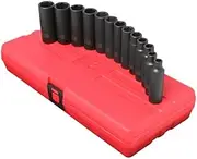 Sunex 3359 13 Piece 3/8-Inch Drive Deep Metric Socket Impact Set