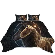 I Am Light Dark Art Skeleton Wolf Coverlet