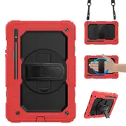 MCC Shockproof Samsung Galaxy Tab S8 11" Strap Case Cover X700 X706 Kids [Red]