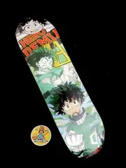 RARE MY HERO ACADEMIA SKATEBOARD DECK MIDORIYA BOKU NO HERO ANIME SIGNED ARTIST
