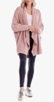 Mud Pie Women's Bonnie Draped Cardigan Rose One Size