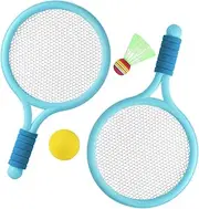 BRIGHTFUFU 1 Set Tennis Racket Games Racquet Rackets Pickleball Balls Sport Badminton Outdoor Educational Tennis Blue Plastic