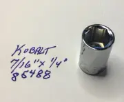 Kobalt 7/16" x 1/4" Dr Metric Socket 85488- 6 Pt - Free USA Shipping