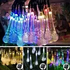 Solar Fairy String Lights 20/30/50 LED RGB Raindrop Garden Outdoor Party Wedding
