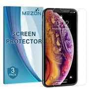 [3 Pack] Apple iPhone XS (5.8") Anti-Glare Matte Screen Protector Film by MEZON – Case Friendly, Shock Absorption (iPhone XS, Matte)