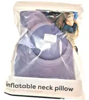 Target Bullseye Green Inflatable Neck Pillow w/ Built-in Hand Pump (NEW IN PACK)