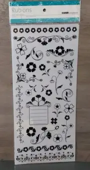 Kaisercraft Scrapbooking Rub On Transfers Florals Borders Crafting