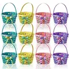 Yulejo Easter Woven Bamboo Basket Round Small Woven Basket with Handle Bucket...