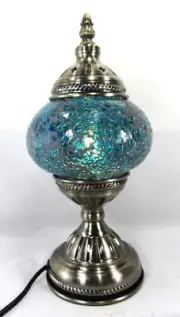 Mosaic crackle Glass globe Lamp 12x5 1/2" #19