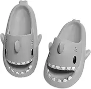 [JINLONYU] Women's Men's Pillow Shark Slippers Cloud Slides Cute Cartoon Shower Beach Sandals Summer Open Toe Bathroom Pool Massage Slippers