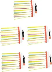 Happyyami 5 Sets Fiberglass Bike Flag Safety Flag for Bicycle Riding Waterproof Polyester for Outdoor Activities
