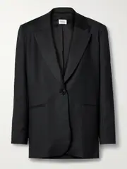 [BEARE PARK] BEARE PARK - Wool-twill Blazer - Charcoal - UK 14 UK 14 Gray