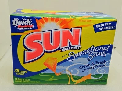 Sun Burst w/Sunsational Scents Clean & Fresh Laundry Detergent 35 Loads HTF NEW