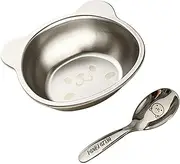 Stainless Steel Dinnerware Set Kids | Children's Rice Bowls 450ml,Metal Plates for Kids, Feeding Serving Camping Plates with Cartoon Animal