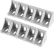 QANYEGN 10 Aluminum L Shaped Corner Brackets with Right Angle Support Fasteners, Joint Brackets for Furniture, Shelves and DIY Projects