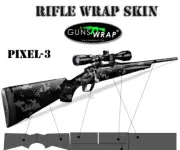 Camouflage Guns Wrap Skins Premium Vinyl Sticker Matte Rifle Pre-Cut PIXEL-3