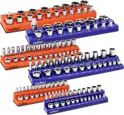 6 Piece Magnetic Socket Organizer Set Magnetic Socket Holder 1/4 3/8 1/2 Socket