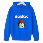 Kids Teens Boys Girls Roblox Hoodie Long Sleeve Sweatshirts Hooded Pullover Sports Tops Gifts 7-14 Years -NMAOV Blue 13-14 Years