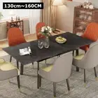 High Hardness Sintered Stone Extendable Dining Tables for 4~8 w/ Chic Iron Legs