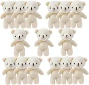 HONITANO 15Pcs Cute Bear Doll Keychain Adorable Plush Hanging Decor for Keys Backpacks and Soft Bear Plaything for Collectors