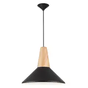 Parker Modern Timber Pendant Lights Black | Marden Designer