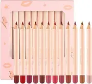 Lip Liner Pencil Set - Matte Lip Crayon, Long Lasting Lipstick | Waterproof Lip Liner, Smudge Proof Lip Pencil, Velvety Lip Color, High Pigment Lipstick | Women Girls Makeup Lovers Beauty