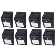 Solar Sensor Wall Light Black with 20 LED beads - 8packs