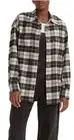 $70 Levi's Silvertab Women’s 100% Cotton Oversized Black Plaid Flannel XL NWT
