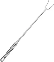 PHENOFICE Stainless Steel Meat Hook Handheld BBQ Turner with Long Handle for Safe Grilling Heavy Duty Cooking Tool for Roasting Meat Handling