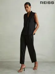 Reiss Black Wren Relaxed Tux Top (E53458) | $280