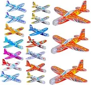 JUMPLAWN 36 pcs DIY Foam Plane Flying Airplane Models for Lightweight and Easy to Assemble for Hands Activities and Parent Interaction Random Color