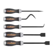 5Pc Pick Hook and Scraper Set Straight Pin Scratch Awl O-Ring Seal Gasket Remove