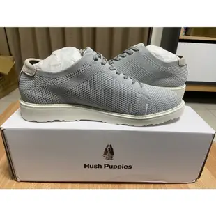 Hush Puppies 防潑水針織休閒男鞋-淺灰