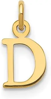 [JewelryWeb] Yellow Gold Cutout Letter D Initial Charm