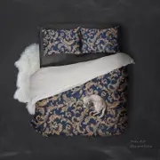 3D Gold Leaf Pattern Quilt Cover Set Bedding Set Pillowcases 12