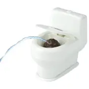 5PCS Mini Funny Prank Squirt Spray Water Toilet Closestool Joke Gag Toy Desktop- White