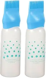 CANIGHT 2 pcs Hair Dye Applicator Bottles with Graduated Scale Root Comb Applicator for Hair Coloring Lightweight Reusable Design for Home Salon Barber Use
