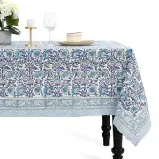 CPC Tablecloth 100% Cotton 60x90 Inch Indian Block Print Rectangle Table Cove...