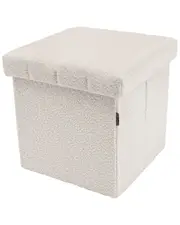 Seville Classics Boucle Channel Tufted Storage Cube NoSize NoColor