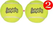 Kong AirDog Squeaker Ball Large TWO 2 Balls Value Pack 8cm /3inches app diameter